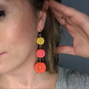 NWOT Beaded Ball Earrings